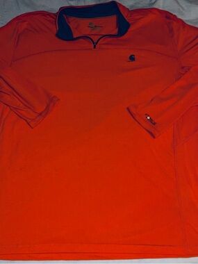 Carhartt Force Men's Orange Quarter-Zip Pullover lightweight  size XL